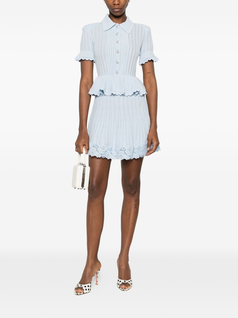 Self-portrait Dresses Clear Blue Outer: viscose