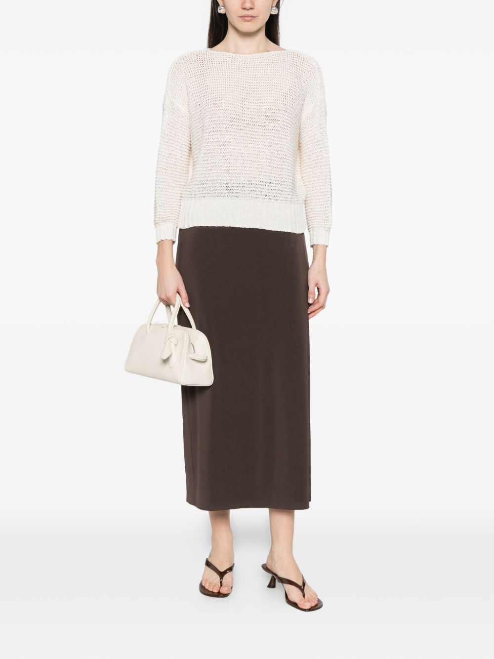 Base Sweaters White Nylon