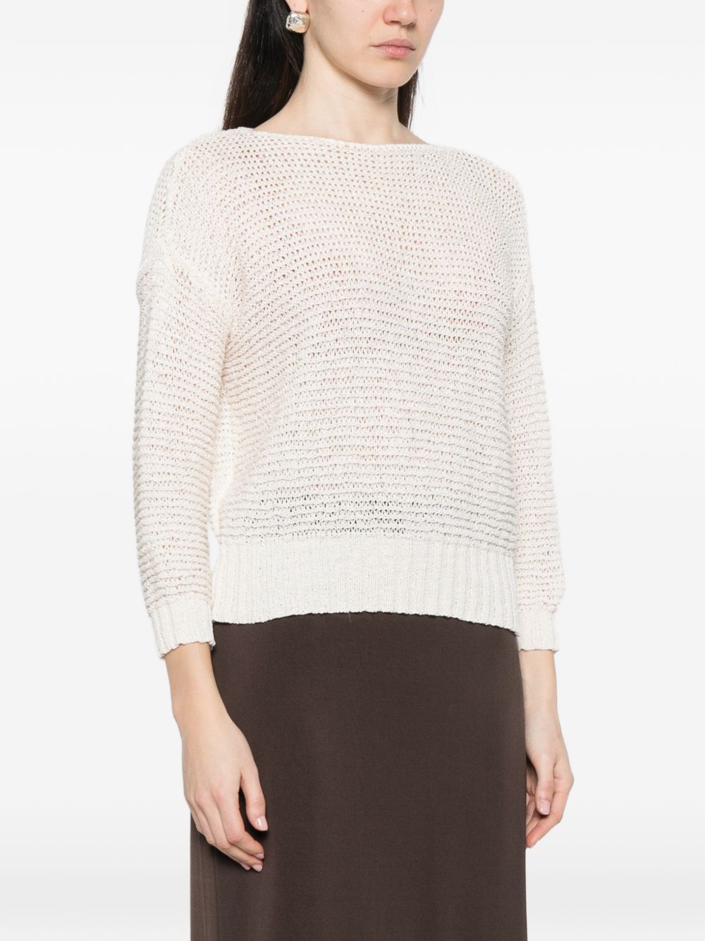 Base Sweaters White Nylon