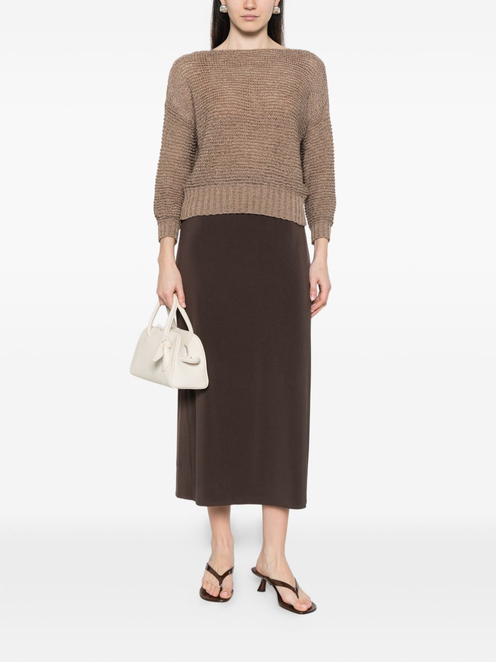 Base Sweaters Brown Polyamide