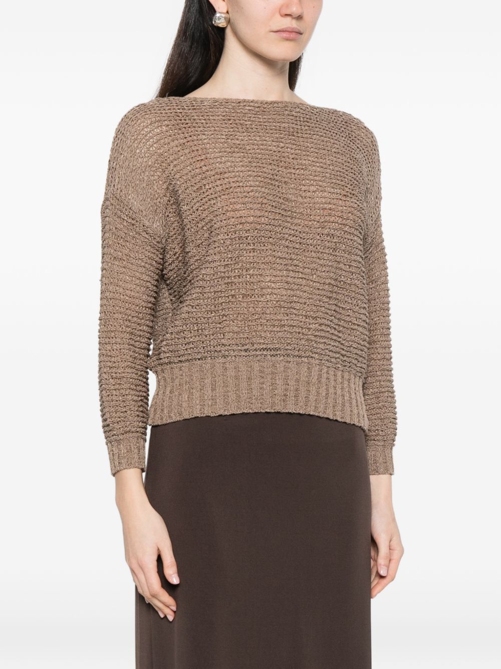 Base Sweaters Brown Polyamide