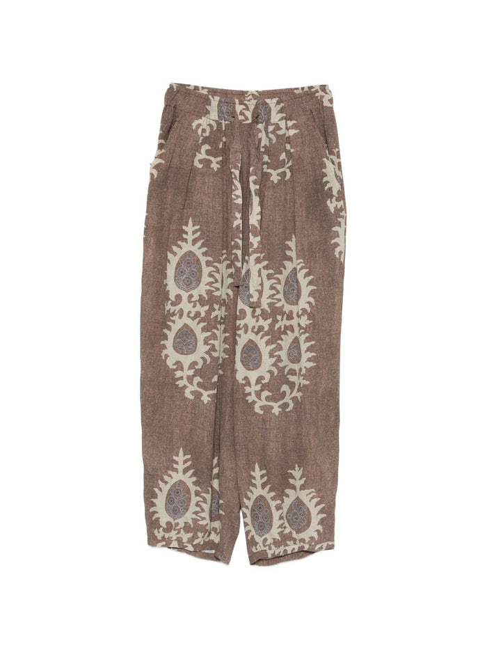 Bazar Deluxe Trousers Brown Viscose