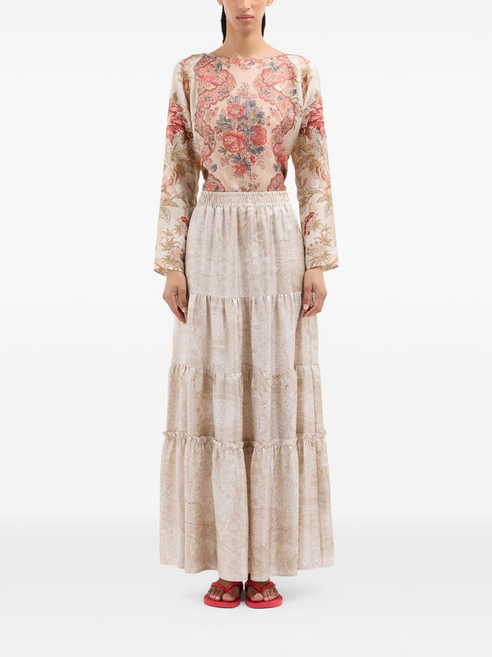 Pierre Louis Mascia Skirts Beige Silk