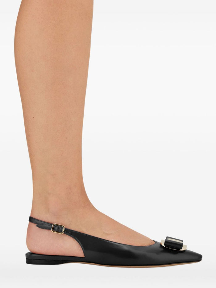 Ferragamo Flat shoes Black Outer: goat Skin