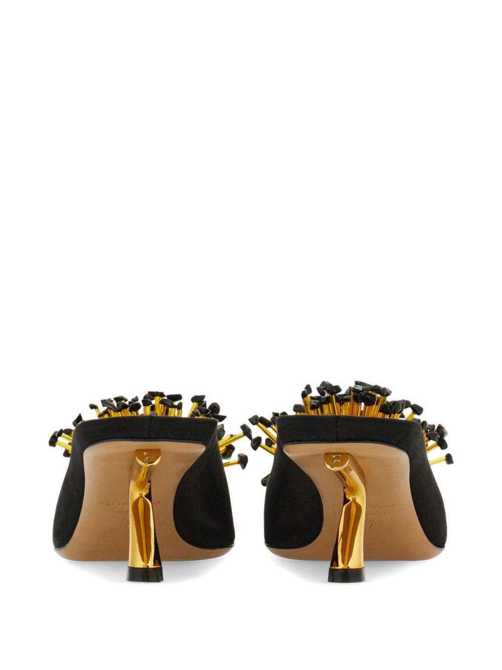 Ferragamo With Heel Black Outer: fabric