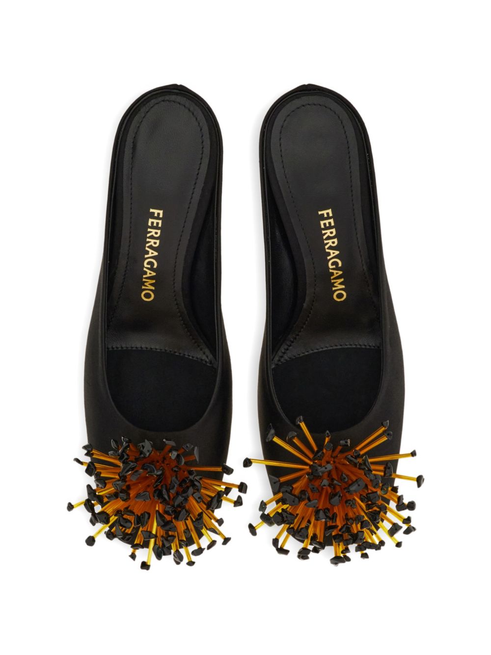Ferragamo With Heel Black Outer: fabric