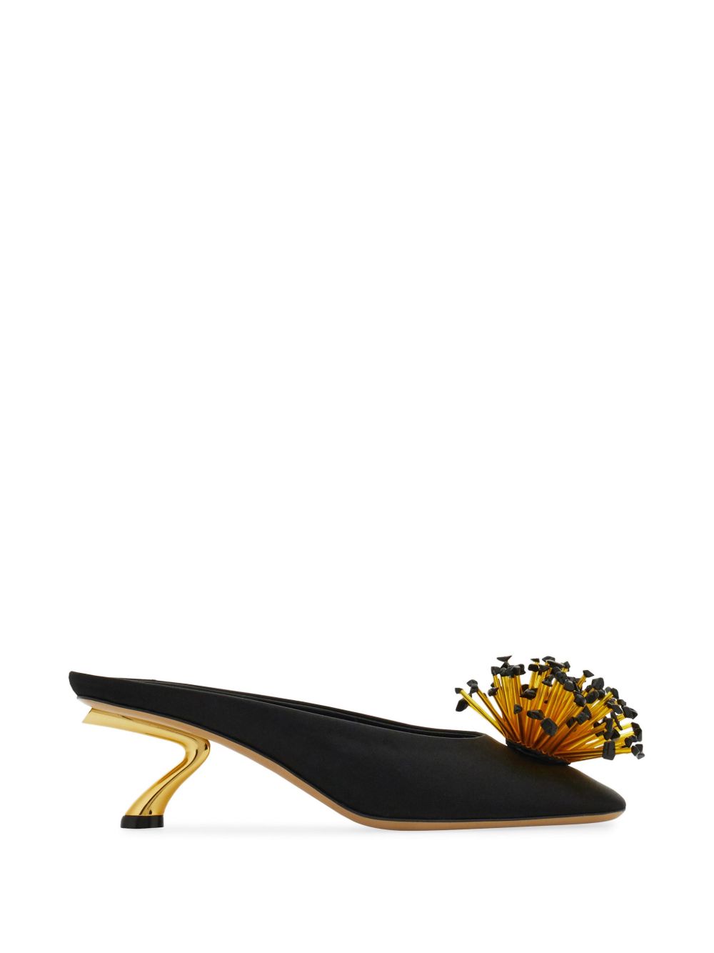 Ferragamo With Heel Black Outer: fabric