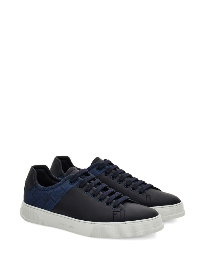 Ferragamo Sneakers Blue Calf Leather