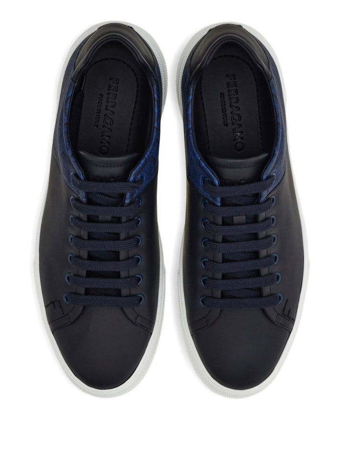 Ferragamo Sneakers Blue Calf Leather