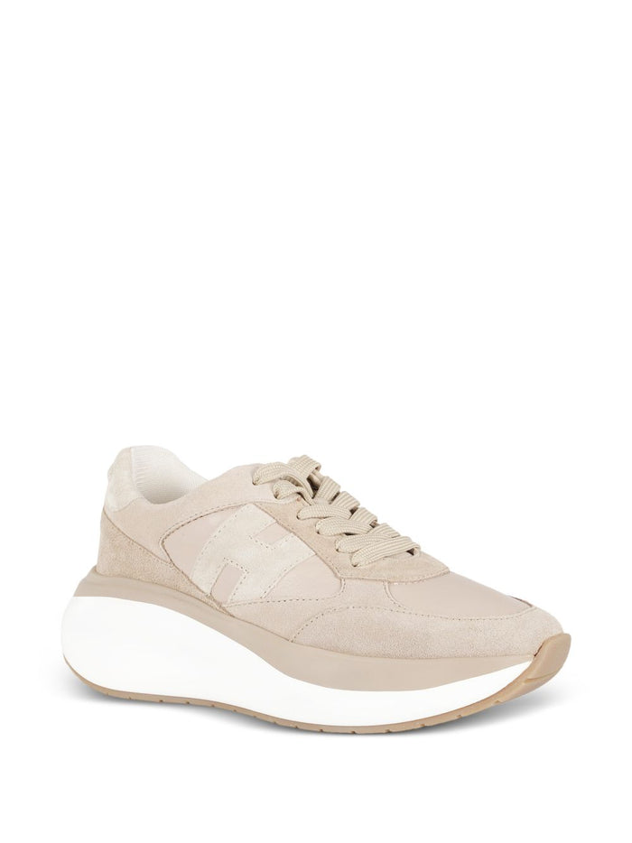 Hogan Sneakers Marrone Chiaro Outer: Calf Suede