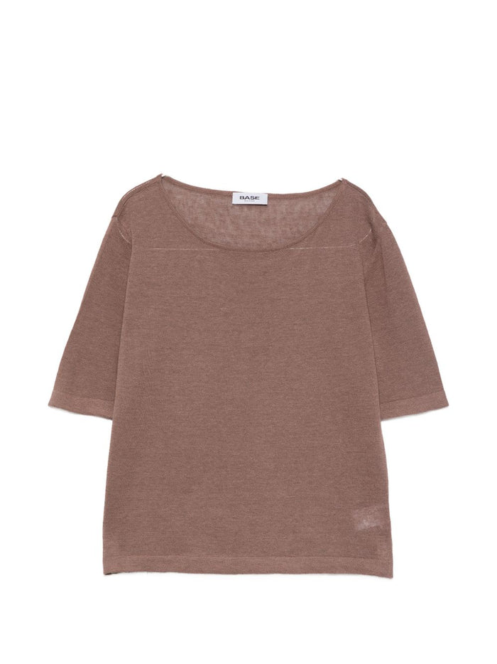 Base Sweaters Brown Linen/flax