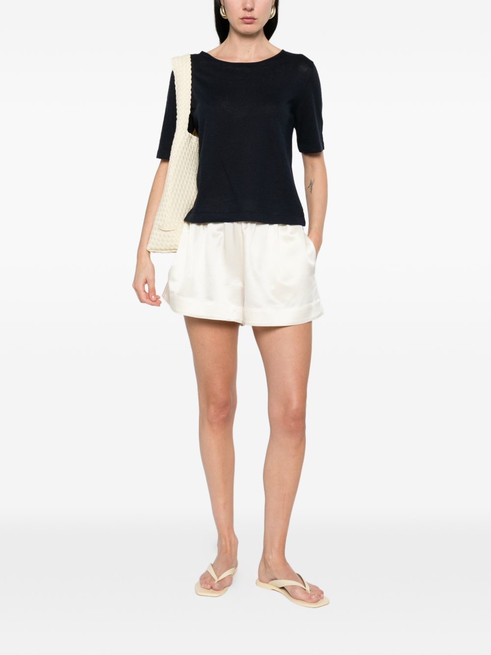 Base Sweaters Blue Linen/flax