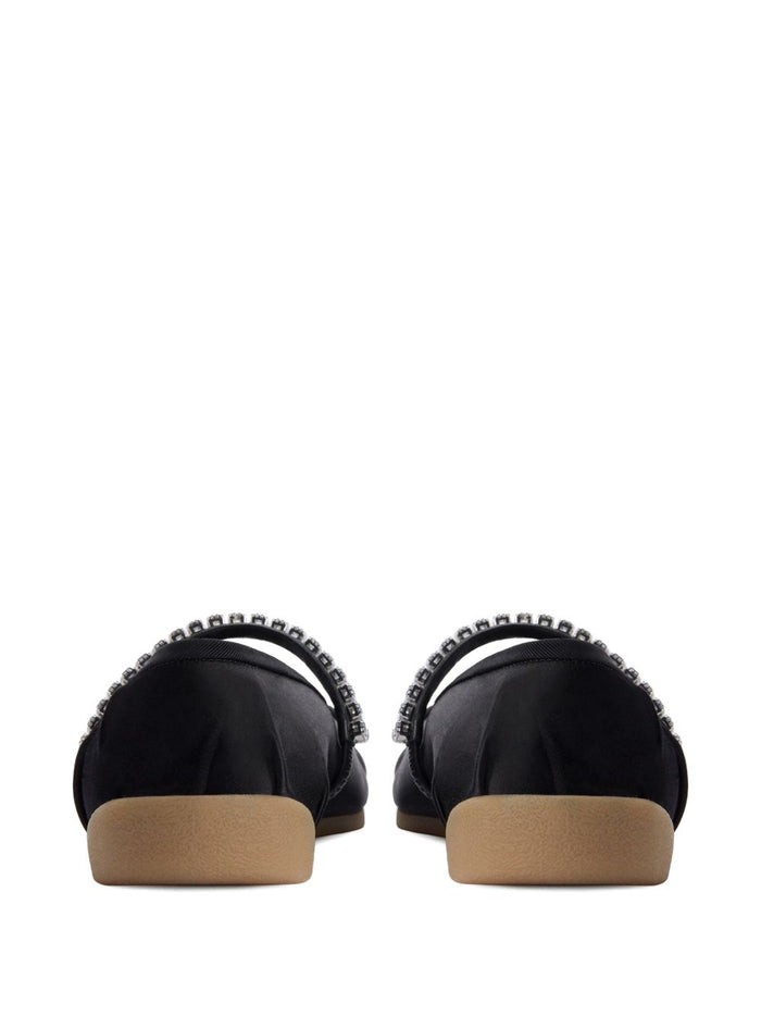Giuseppe Zanotti Flat shoes Black Viscose Silk