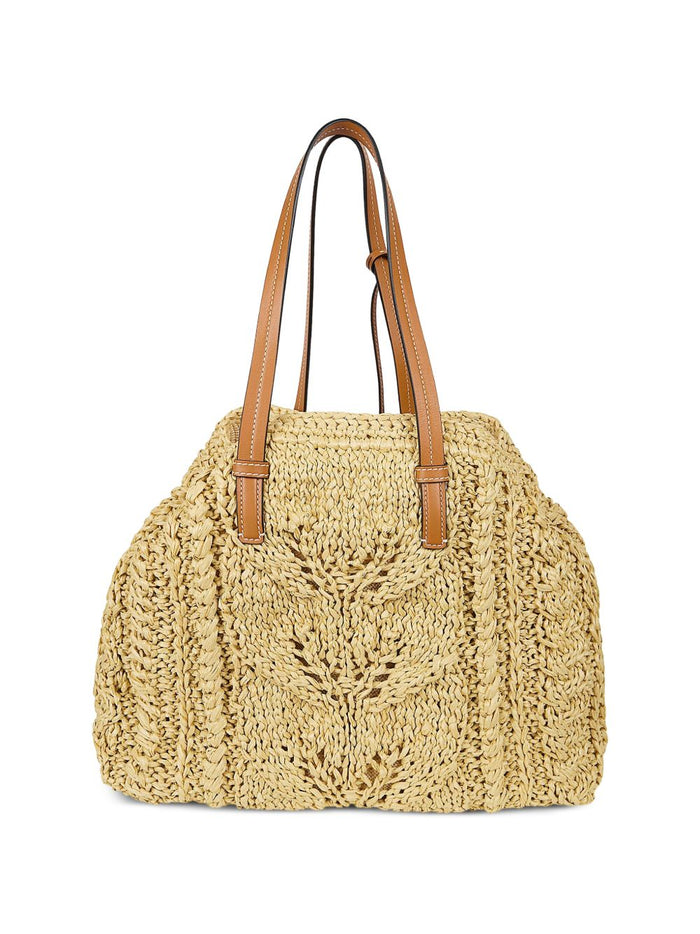 Ermanno Scervino Bags Beige Calf Leather Raffia