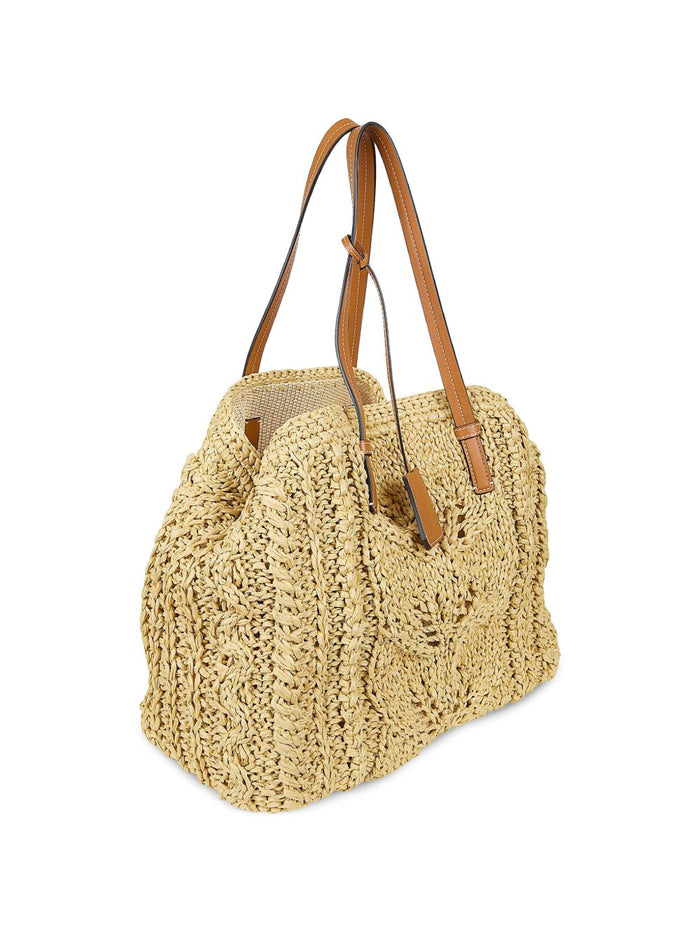 Ermanno Scervino Bags Beige Calf Leather Raffia