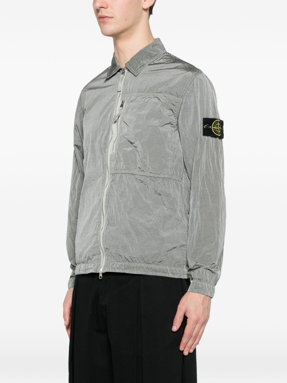 Stone Island Shirts Grey Resina Poliuretanica