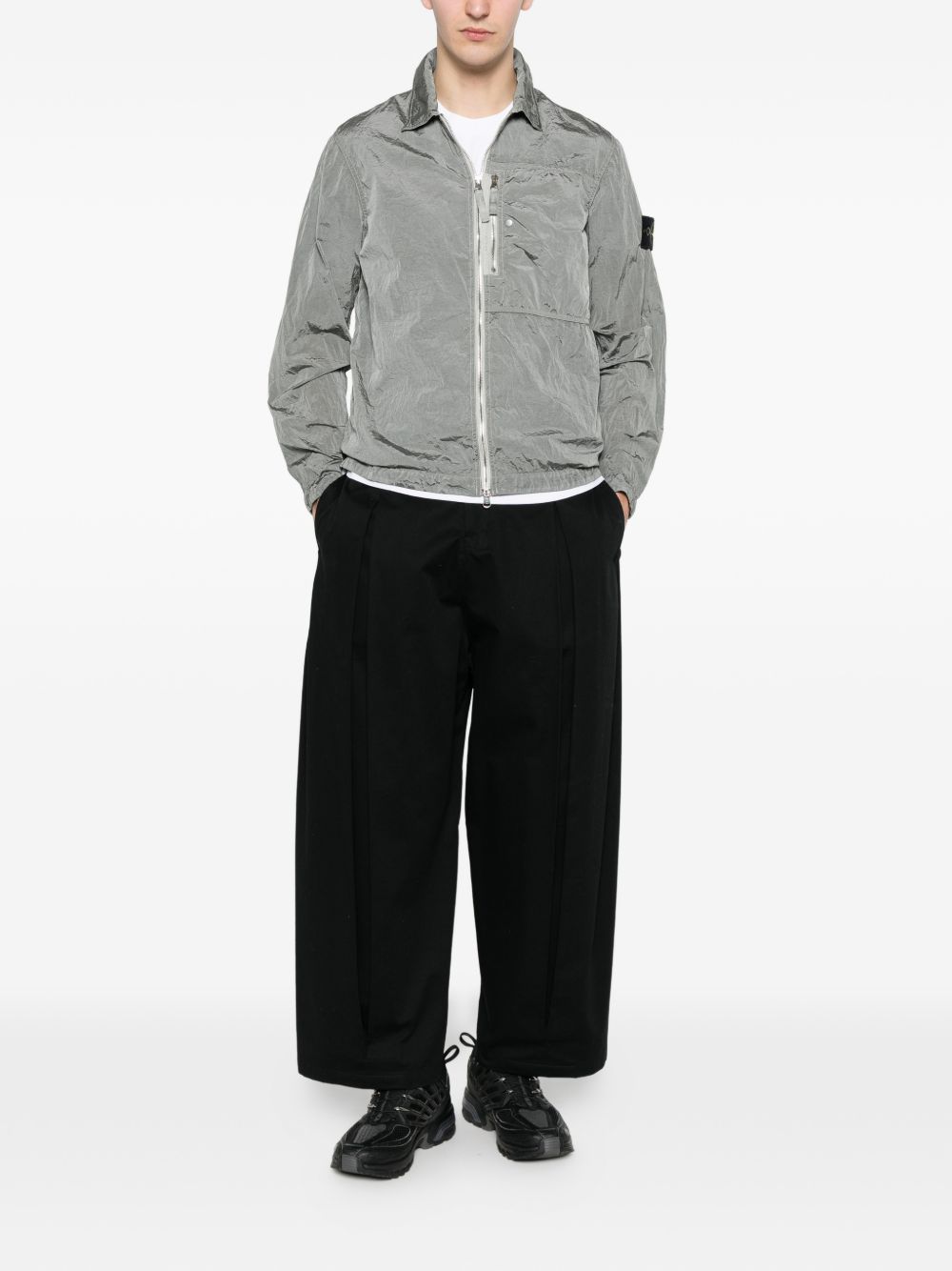 Stone Island Shirts Grey Resina Poliuretanica
