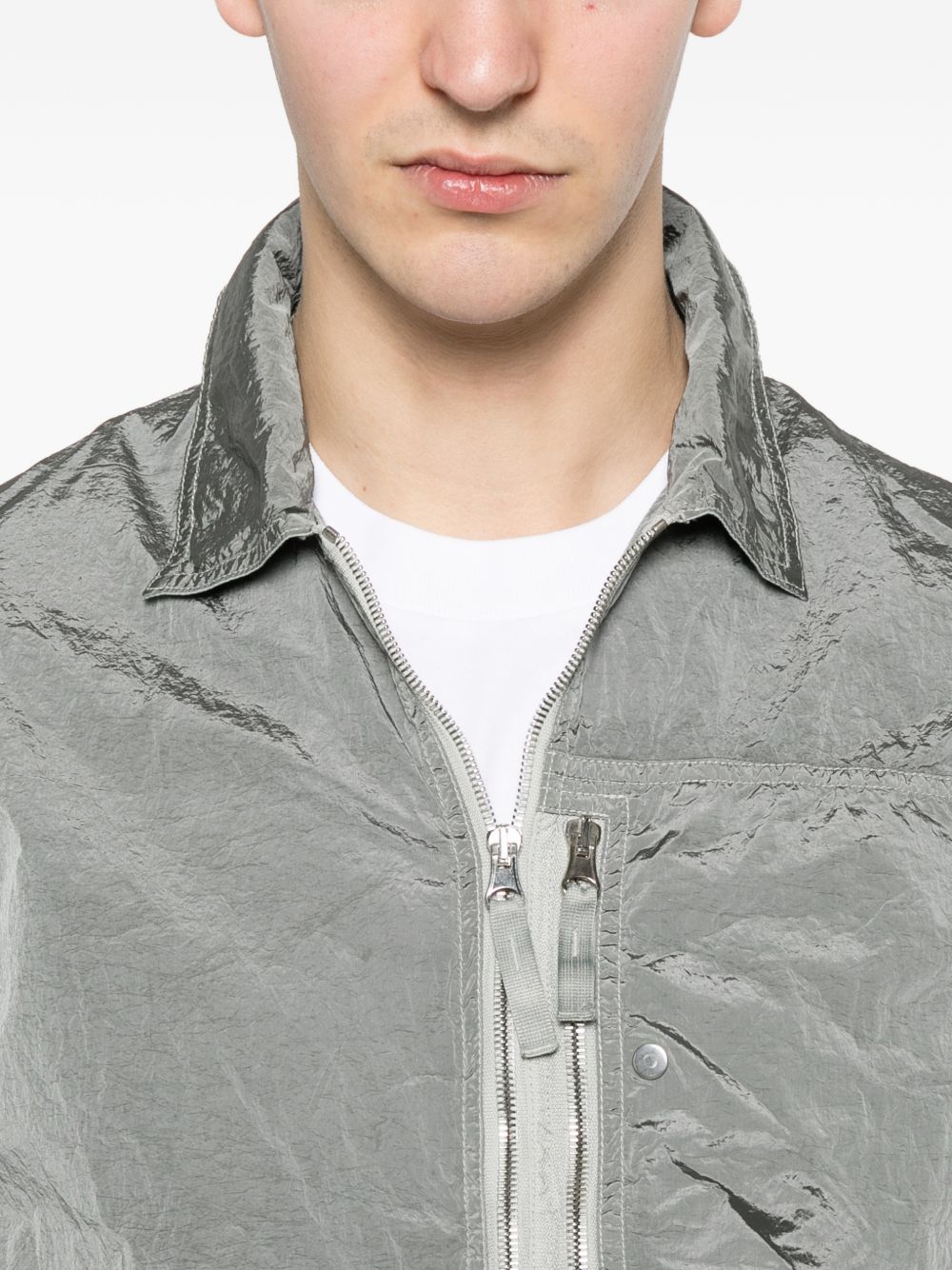 Stone Island Shirts Grey Resina Poliuretanica