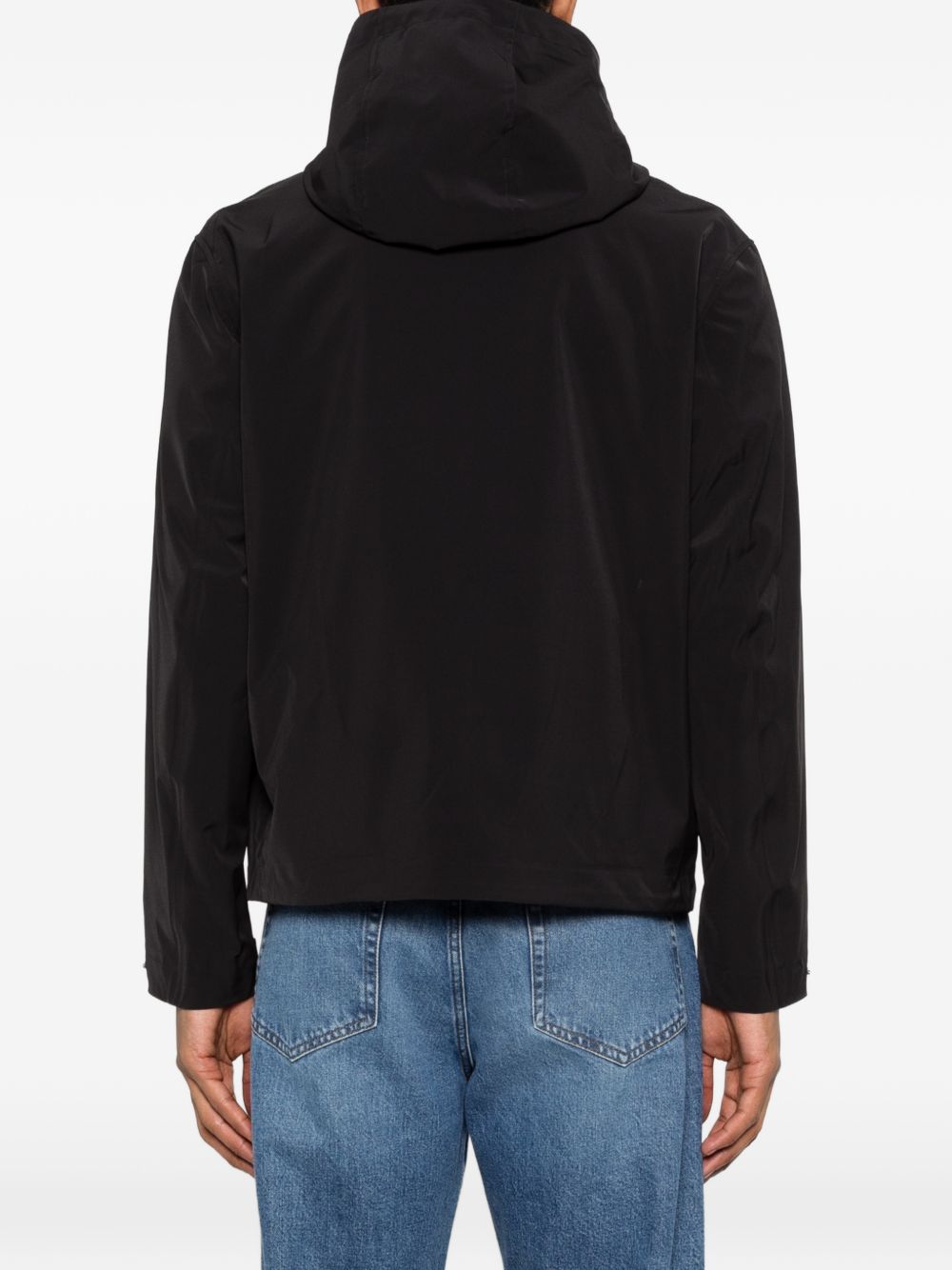 Emporio Armani Coats Black Elastomultiester