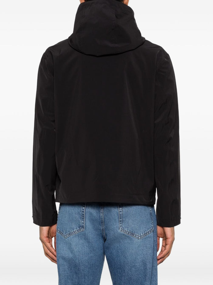 Emporio Armani Coats Black Elastomultiester