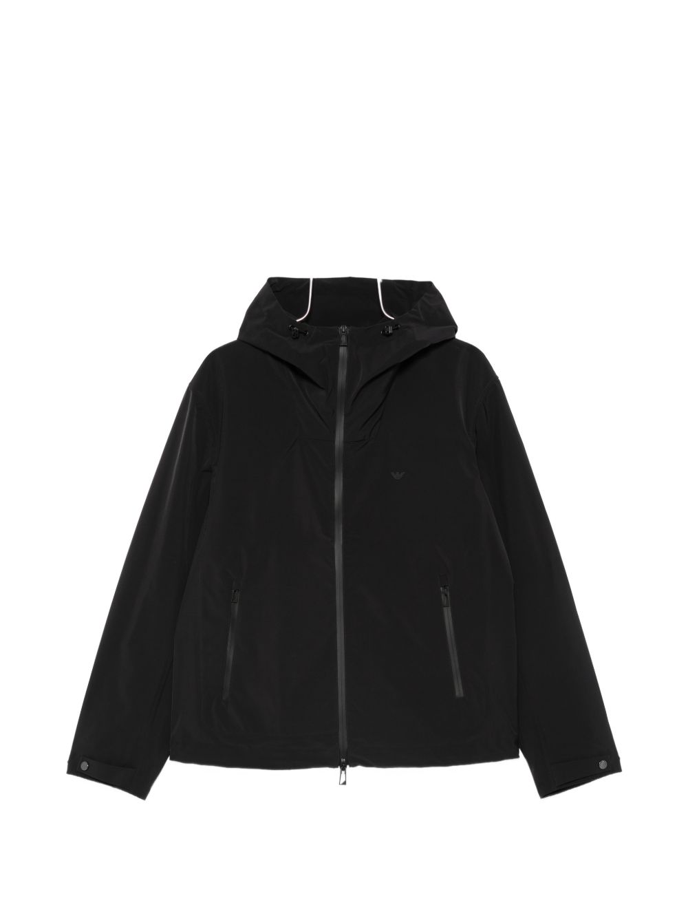 Emporio Armani Coats Black Elastomultiester