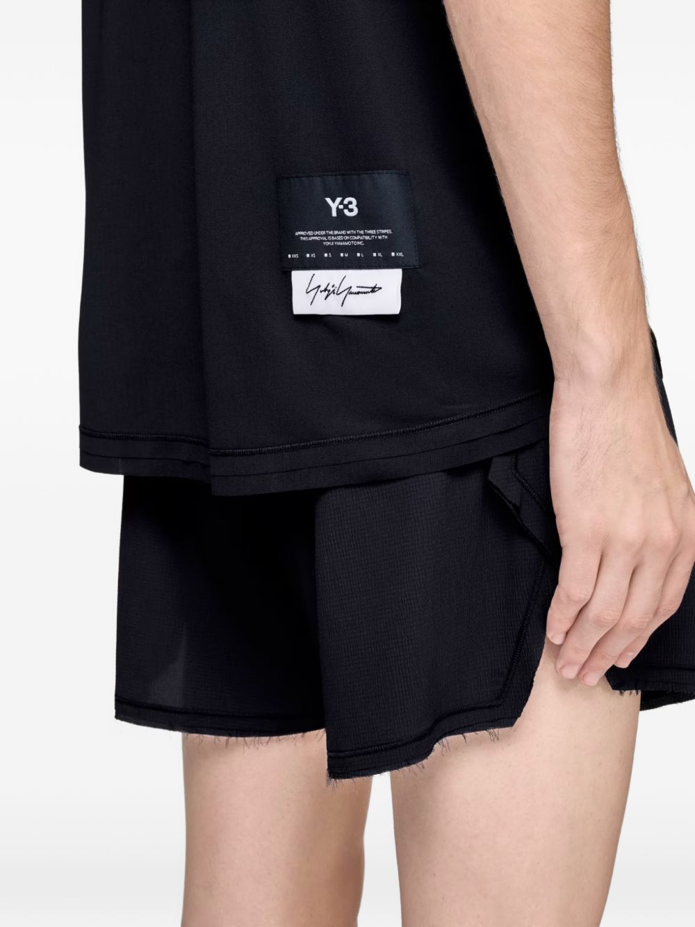 Y-3 T-shirts and Polos Black Recycled Polyester