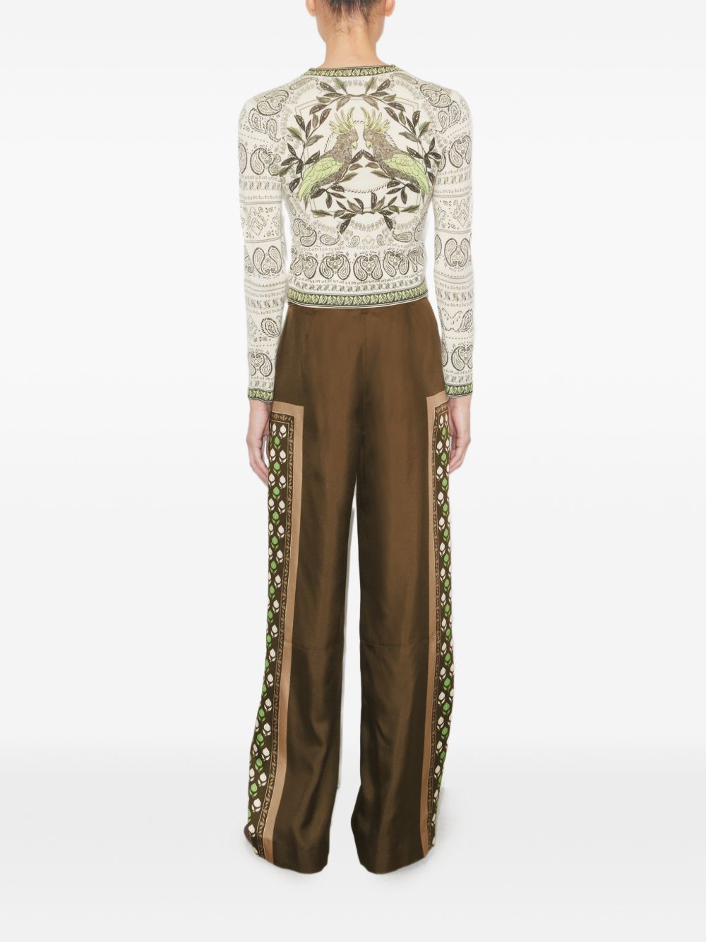 Tory Burch Trousers Brown Silk