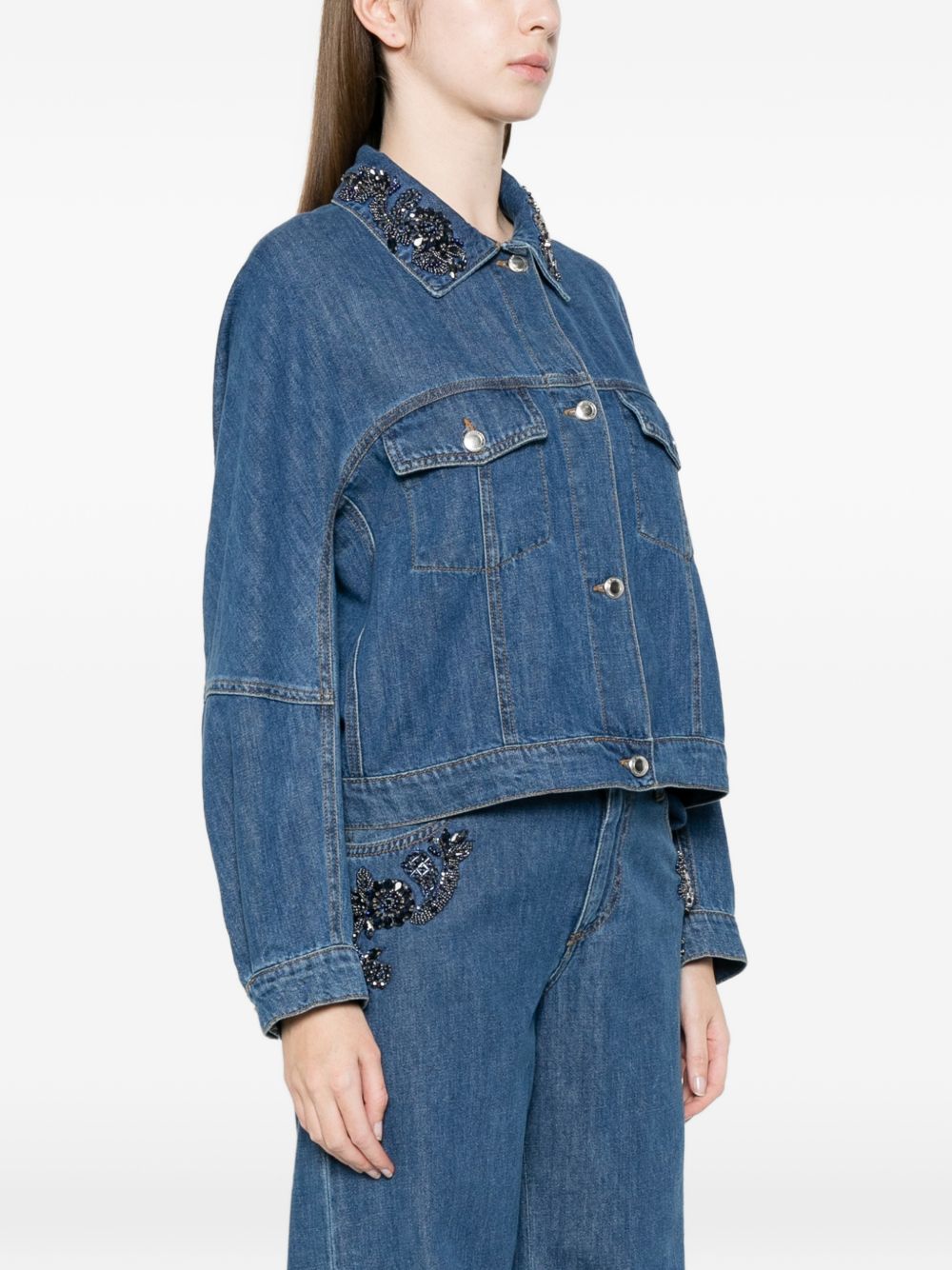 ERMANNO FIRENZE Coats Blue Cotton