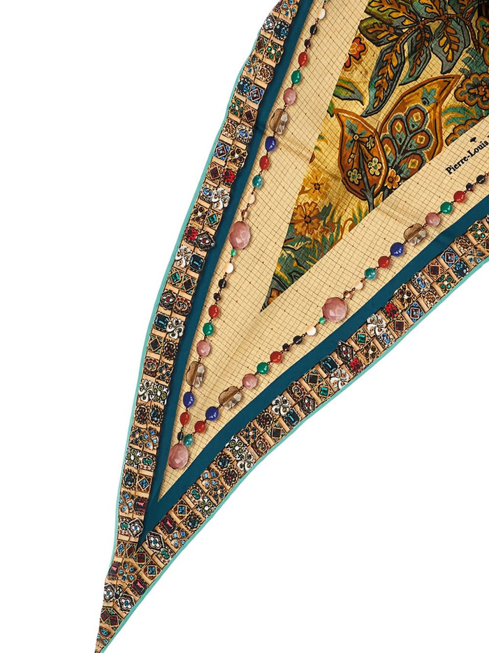 Pierre Louis Mascia Scarfs Kaki Silk