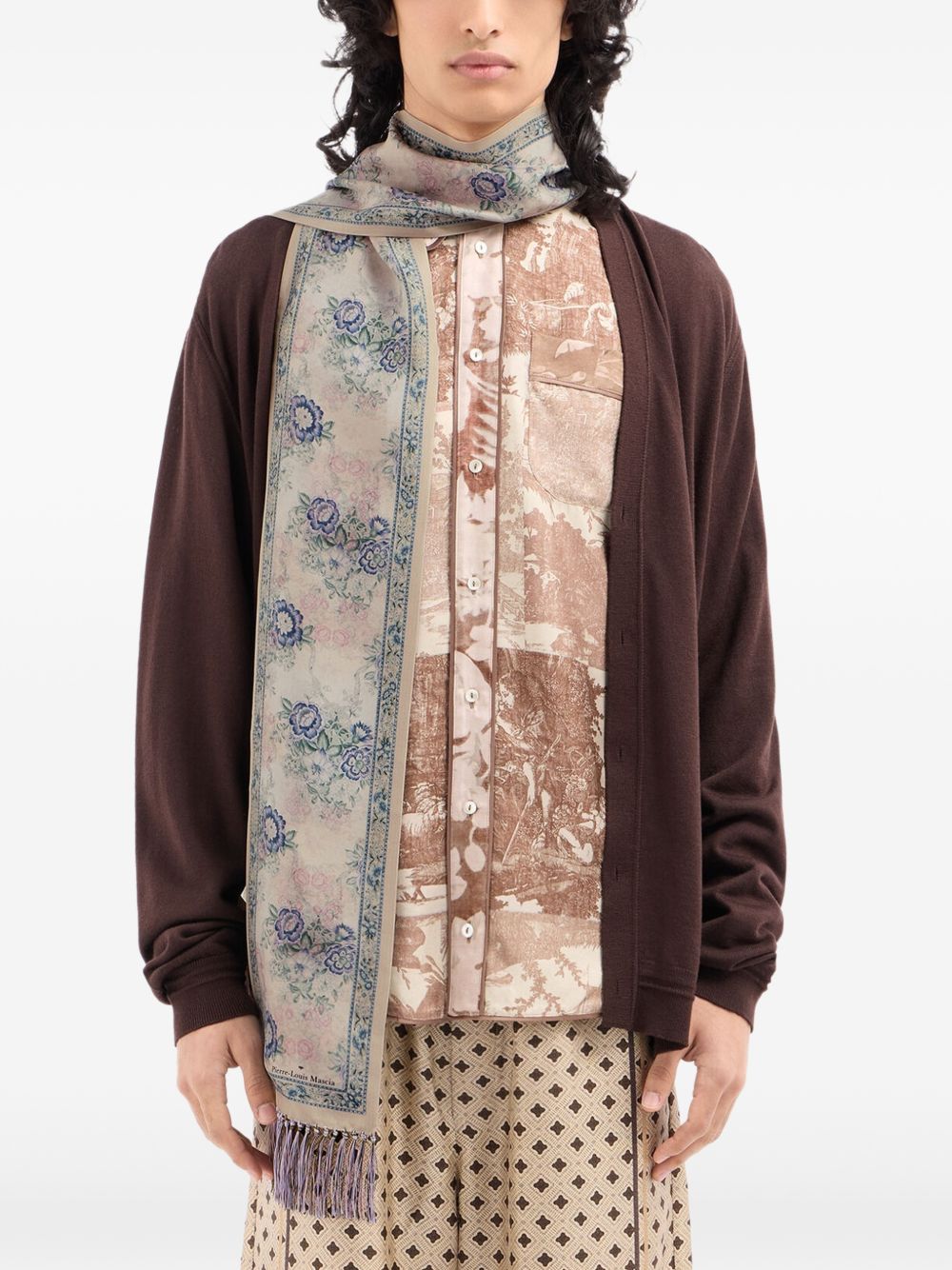 Pierre Louis Mascia Scarfs Pink Silk