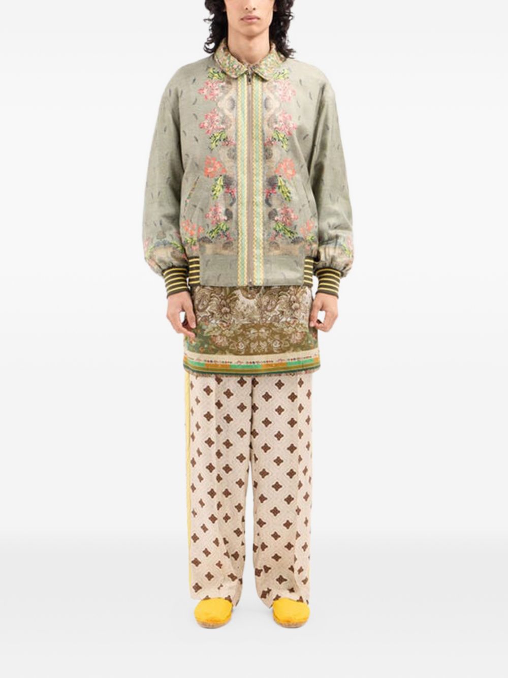 Pierre Louis Mascia Coats Kaki Silk