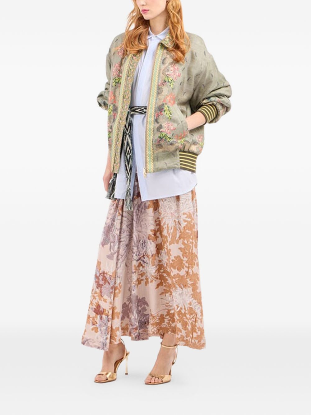 Pierre Louis Mascia Coats Kaki Silk