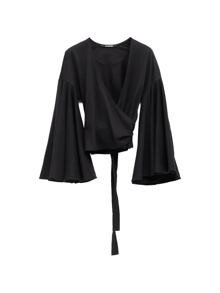 JACQUEMUS Top Black Principal:paper Polyester