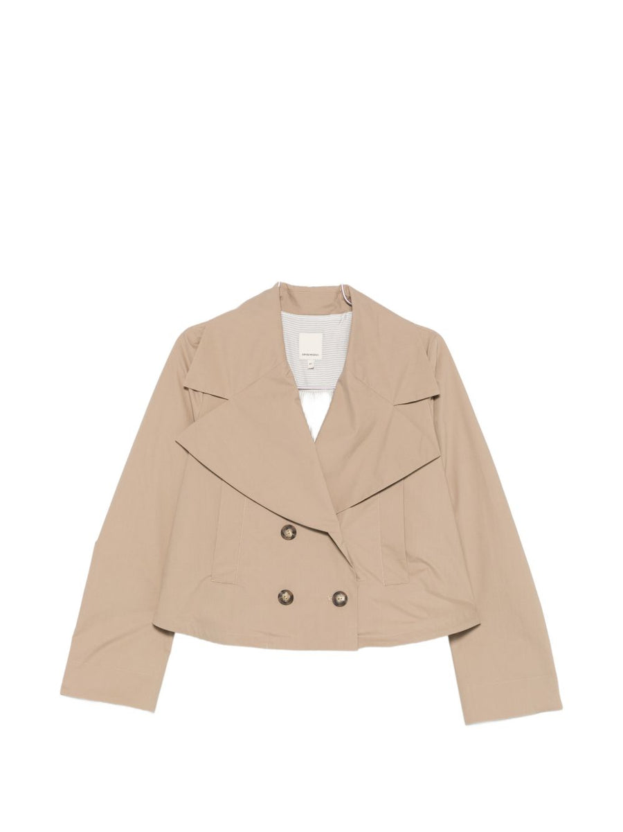 Emporio Armani Cotton double-breasted jacket