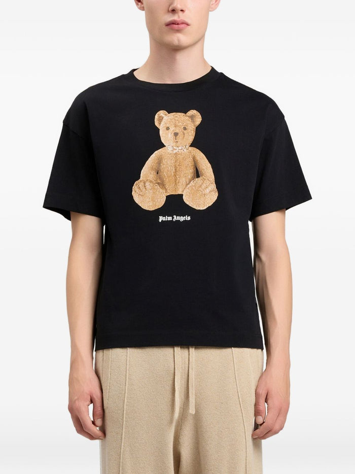 Palm Angels T-shirts and Polos Black Cotton