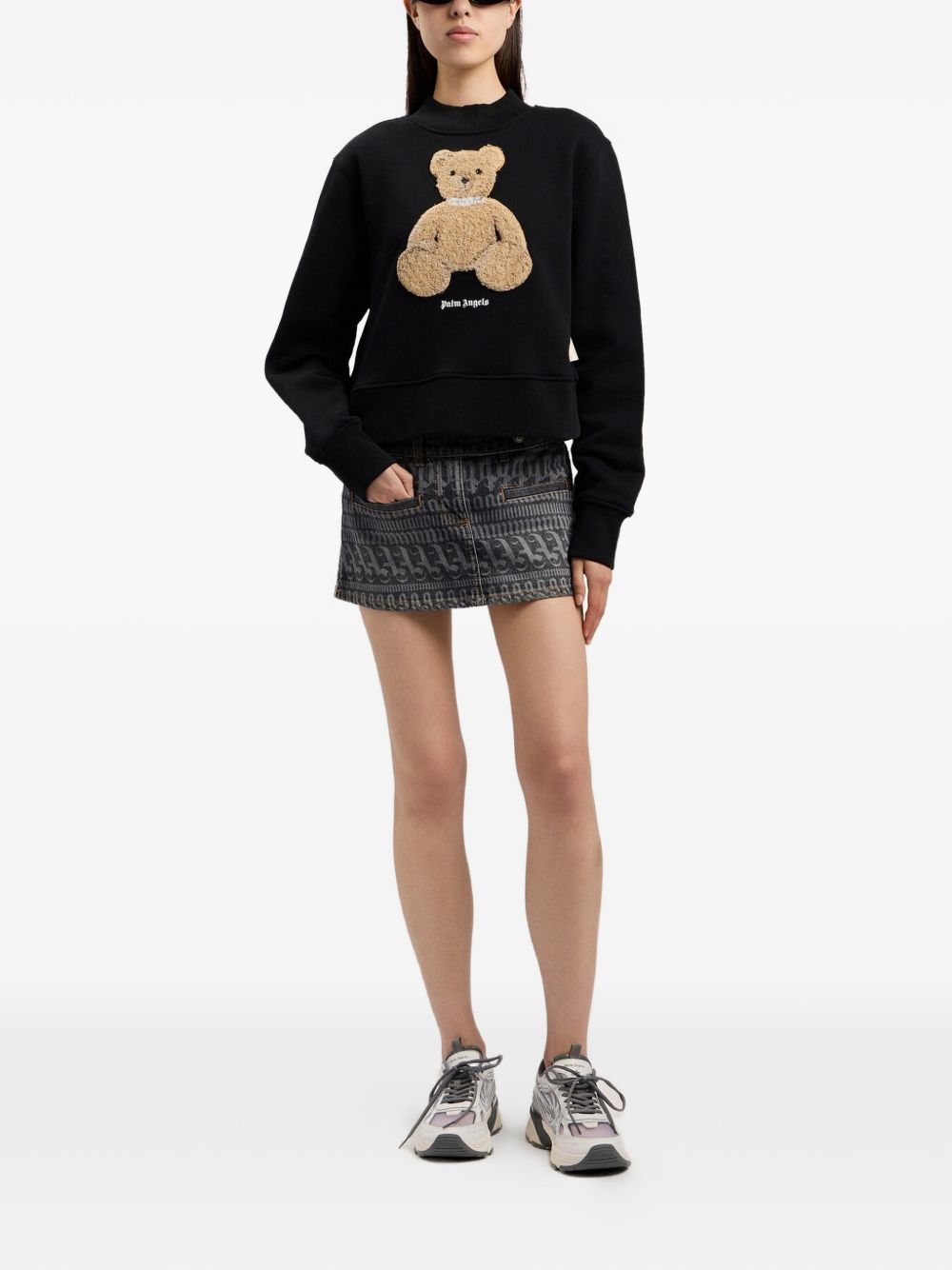 Palm Angels Sweaters Black Cotton