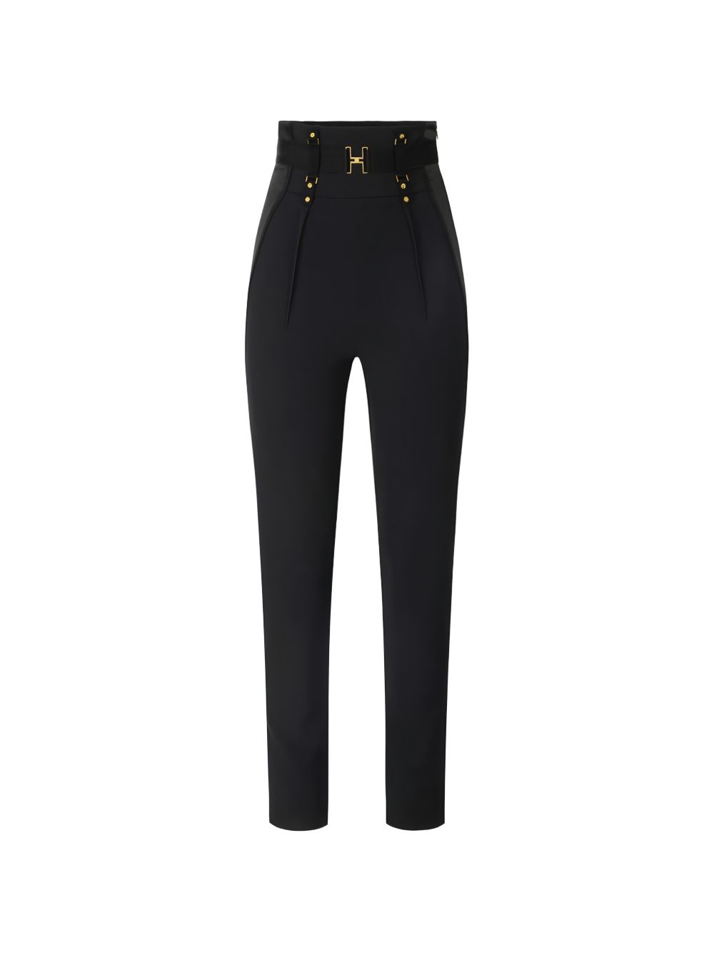 Elisabetta Franchi Trousers Black Polyester Elastane