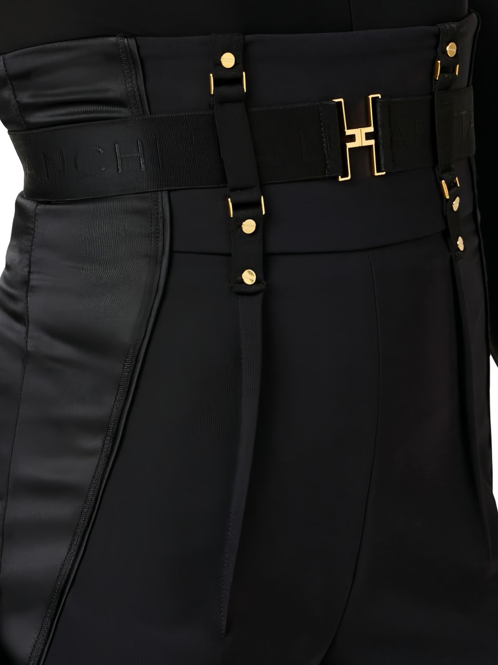 Elisabetta Franchi Trousers Black Polyester Elastane
