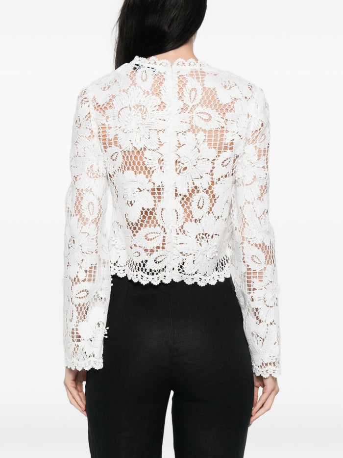 Self-portrait Top White Polyester