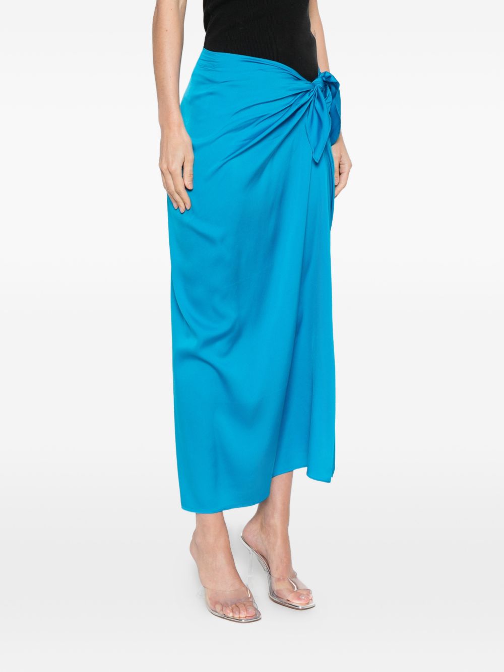 SILK95FIVE Skirts Clear Blue Silk