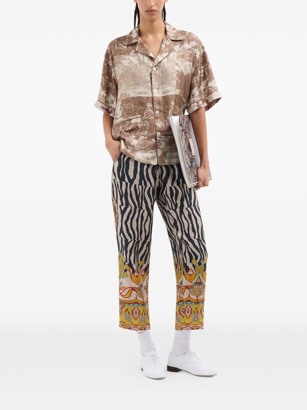 Pierre Louis Mascia Trousers Yellow Silk
