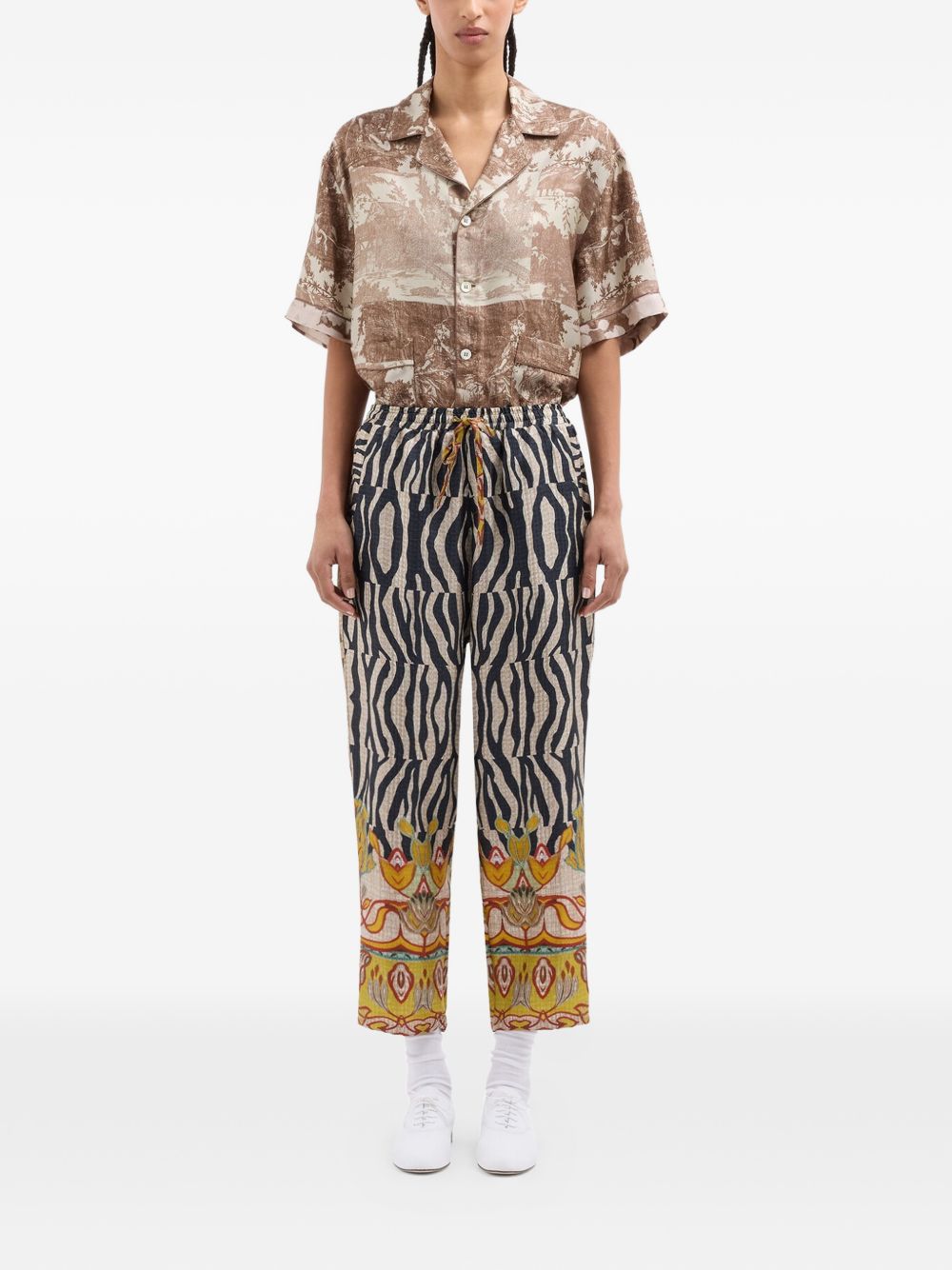 Pierre Louis Mascia Trousers Yellow Silk