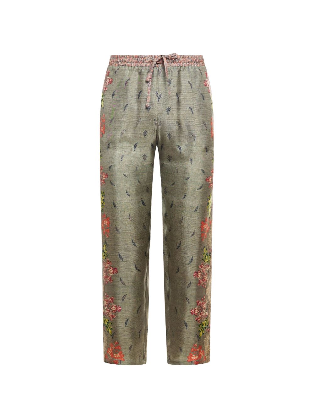 Pierre Louis Mascia Trousers Kaki Silk