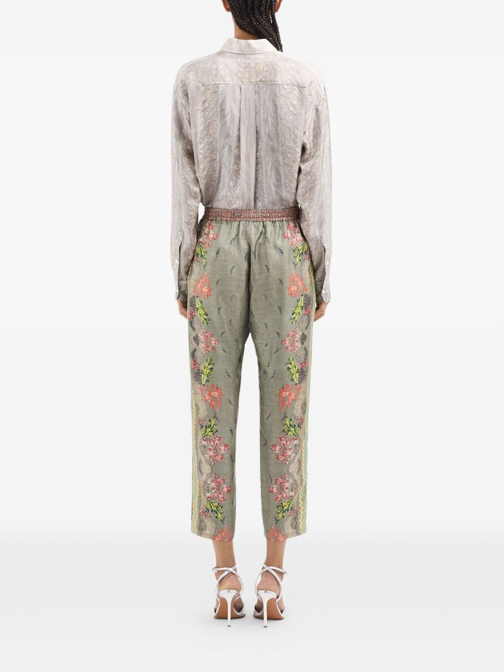 Pierre Louis Mascia Trousers Kaki Silk