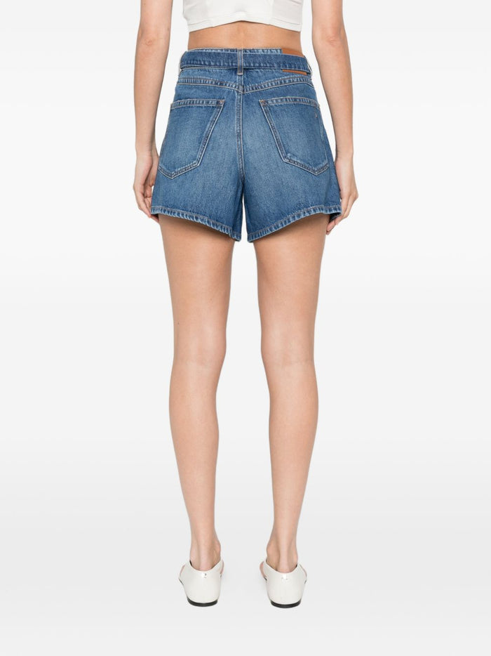 SportMax Shorts Blue Cotton