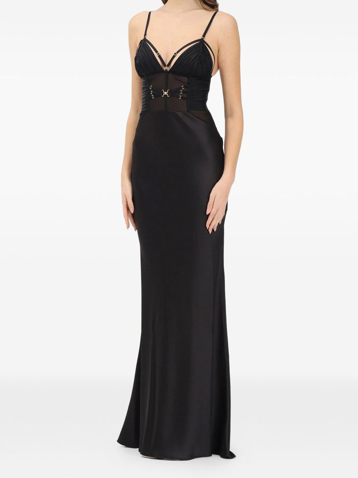 Elisabetta Franchi Dresses Black Poliestere Elastane