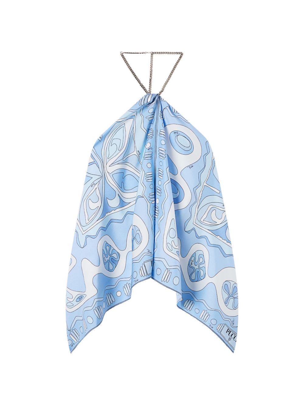 Pucci Top Clear Blue Silk