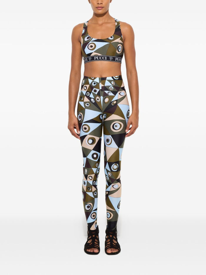 Pucci Top Kaki Elastan Poliammide
