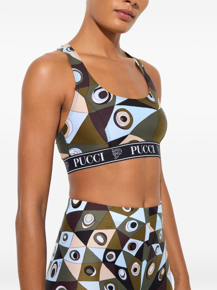 Pucci Top Kaki Elastan Poliammide