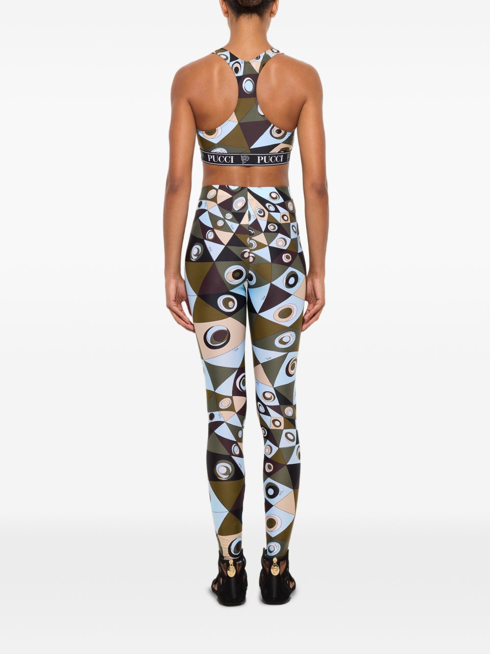 Pucci Trousers Kaki Elastan Poliammide